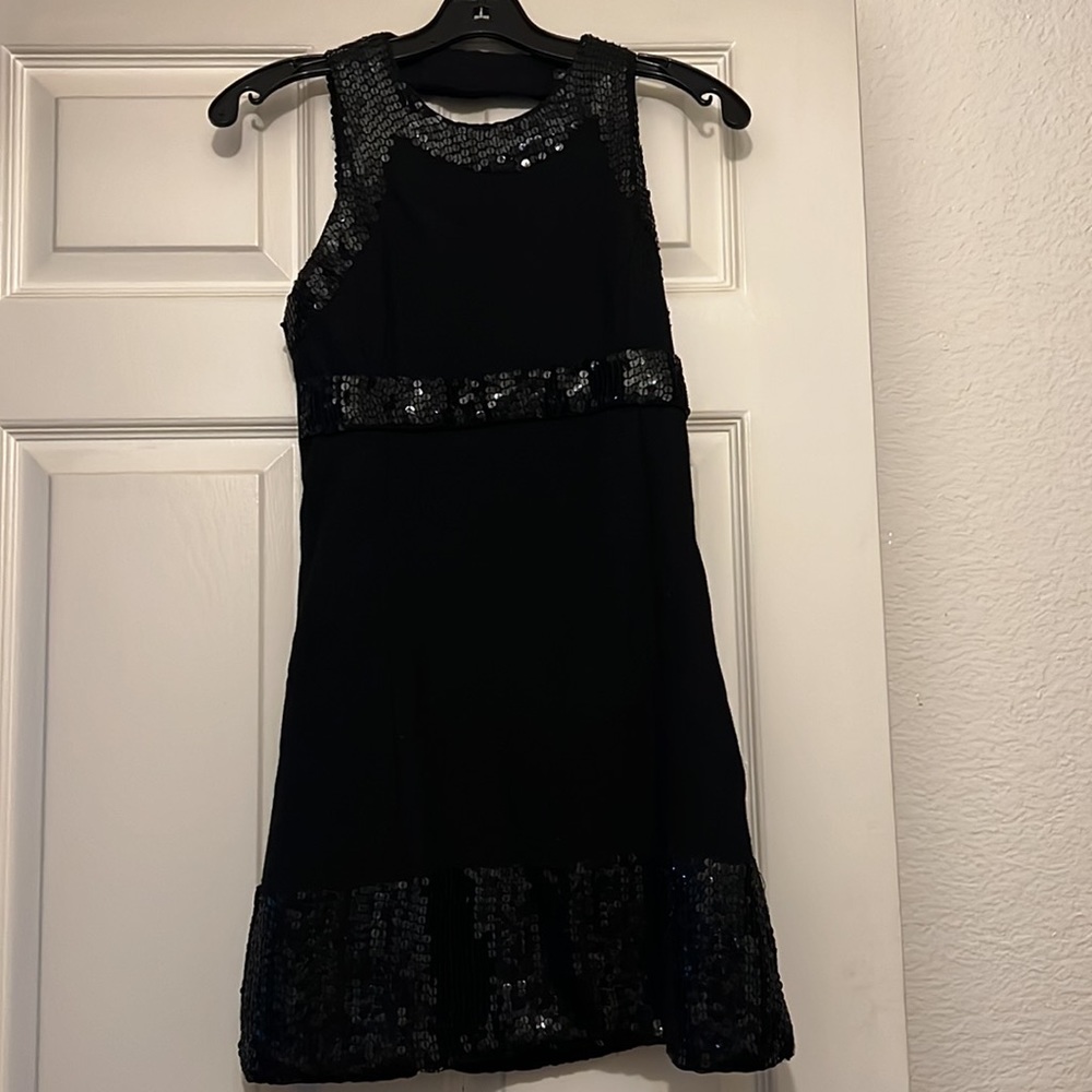 What Goes Around Cones Around Black Sequin Cocktail Dress S